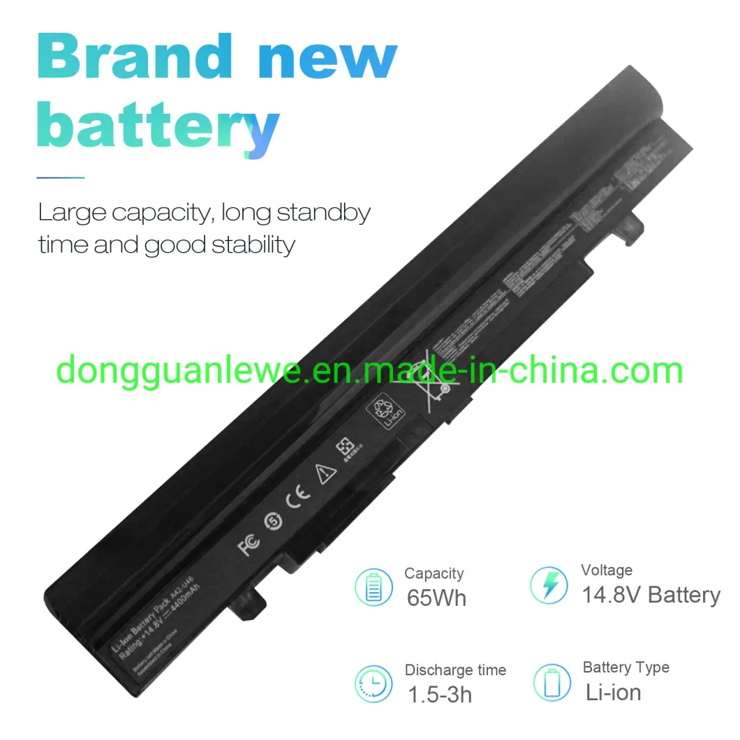 for Asus A42-U46 14.8V 5200mAh Laptop Battery Pack Replacement Rechargeable Lithium-Ion Battery