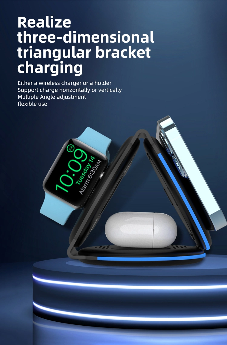 Foldable New 3 in 1 Magsafe Fast Wireless Charger Station